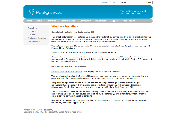 PostgreSQL-website